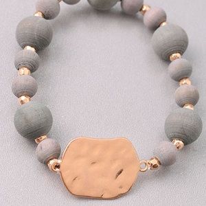 Grey stone bracelet